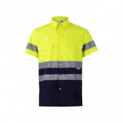 CHEMISE BICOLORE MC HV 142